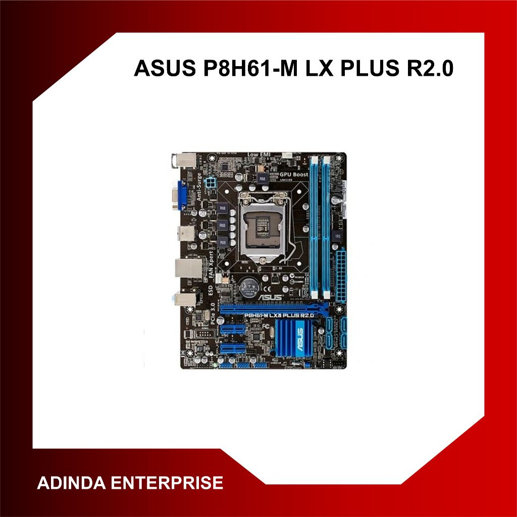 MOTHERBOARD ASUS P8H61-M LX PLUS R2.0 SOCKET 1155
