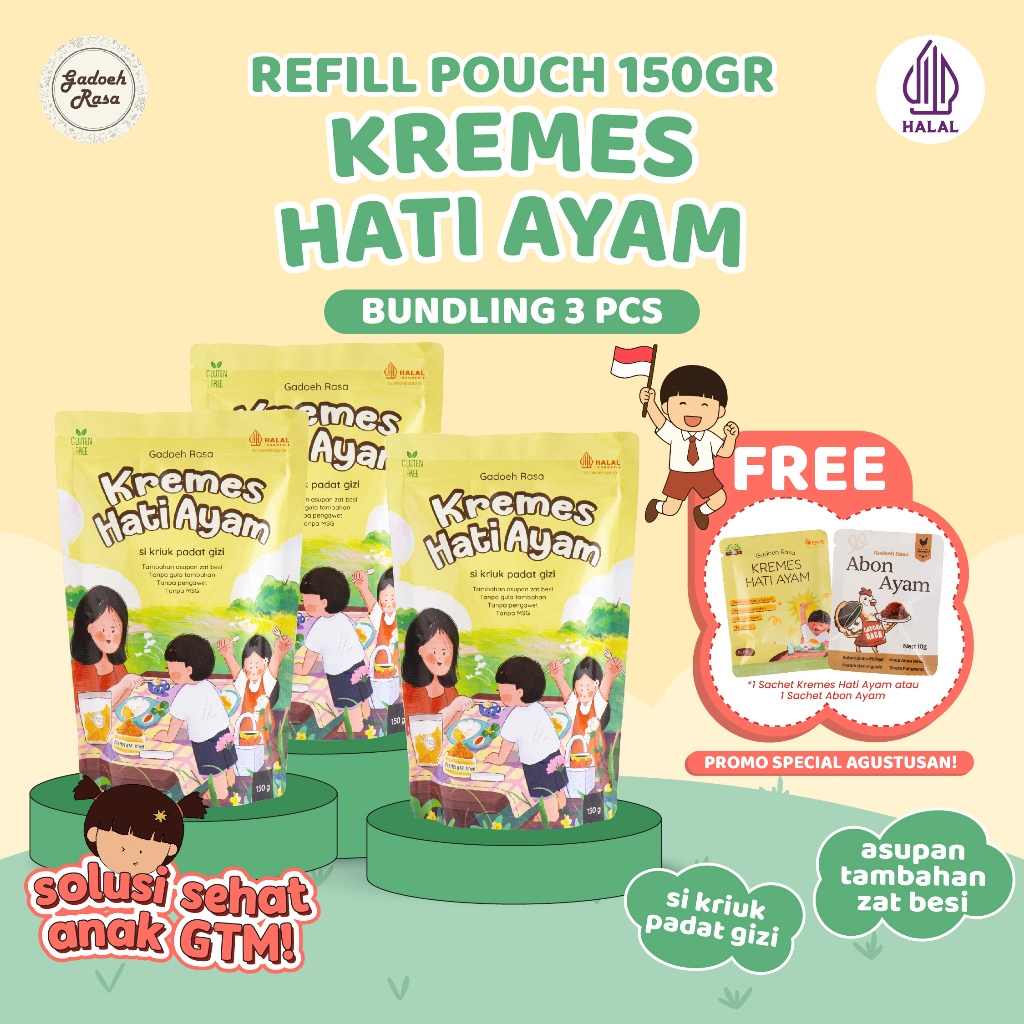 

Gadoeh Rasa Kremes Hati Ayam Refill Bundling 3pcs 150gr