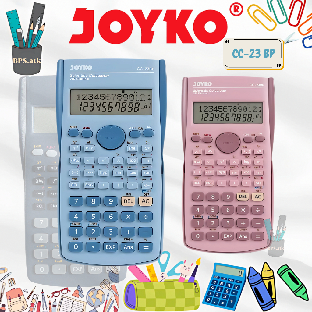 

JOYKO Scientific Calculator / Kalkulator Ilmiah CC - 23BP 240 Functions Kalkulator Sekolah / Kantor