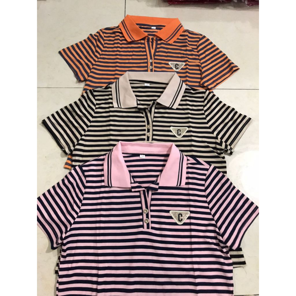 Kaos Kerah Import Wanita