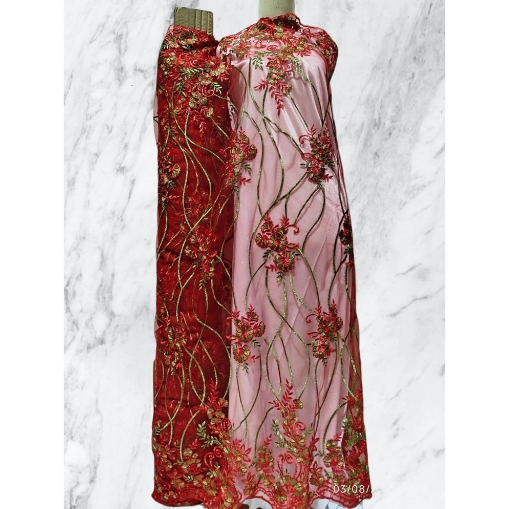 kain brokat tile premium termurah