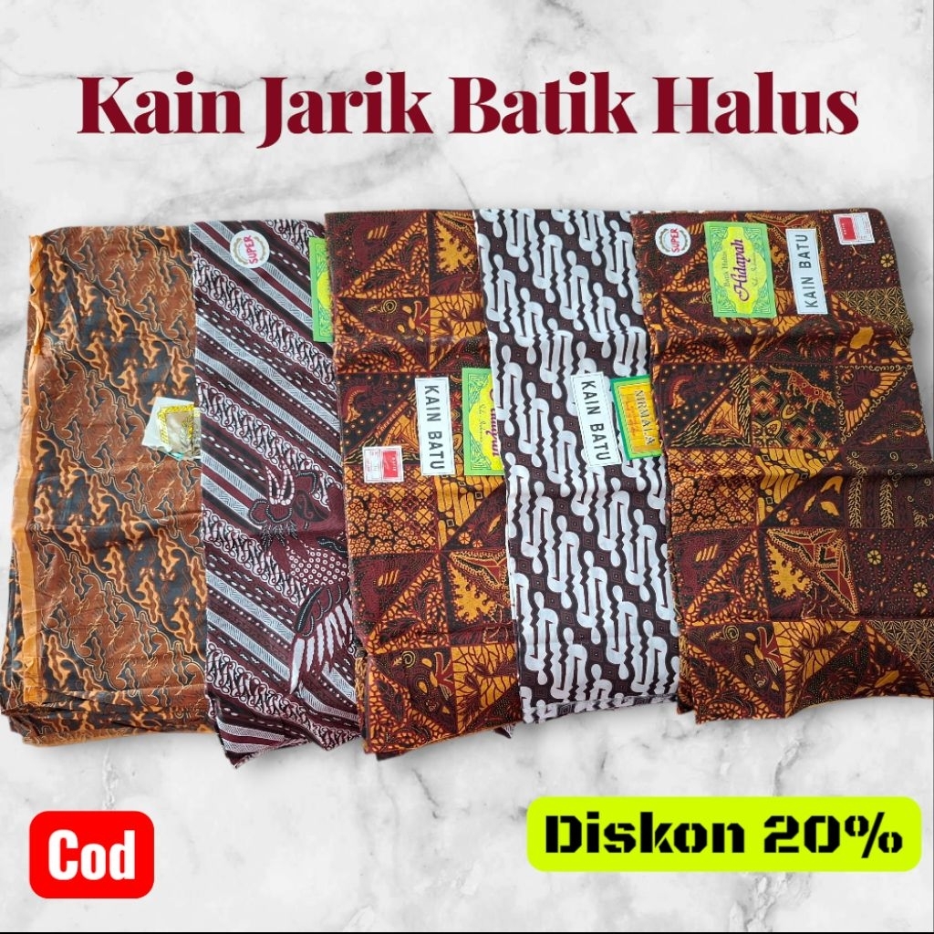 KAIN BATIK BATU HALUS JARIK SOGAN TRADISIONAL SUPER SAMPING SARUNG PRIA WANITA DEWASA FULL MOTIF BAT