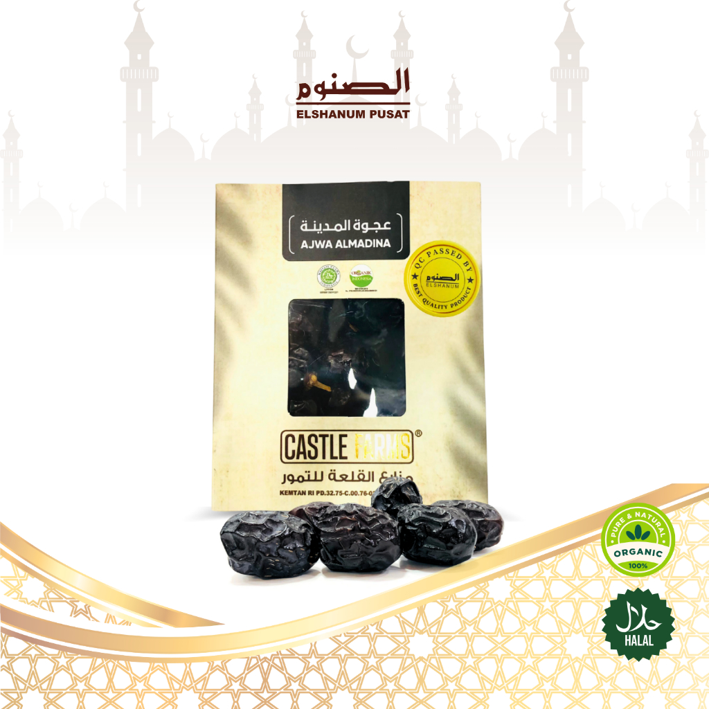 

Kurma Ajwa Castle Farms Premium / Kurma Ajwa Aliyah Organic / Elshanum