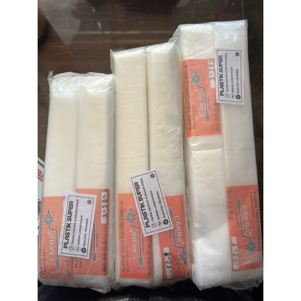 [250gr] PE Plastik Es Mambo / Es Lilin | Cakra • Jeruk • Kharisma 3,5x15 / 3x20 / 3x23 / 3x26 / 4x15