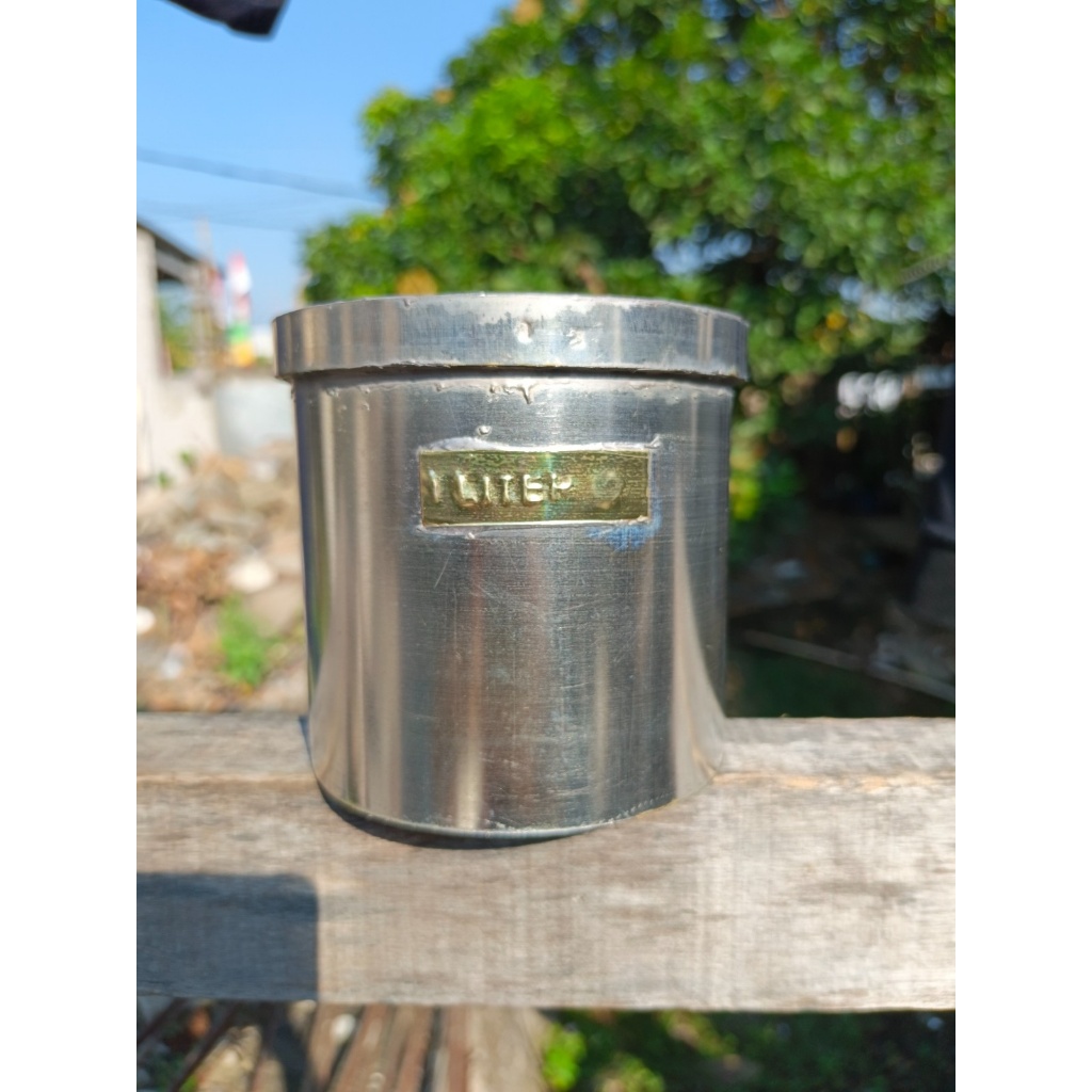 Literan Beras 1 Liter Tebal + Sipat/Perata, Takaran Beras Ukuran 1 Liter