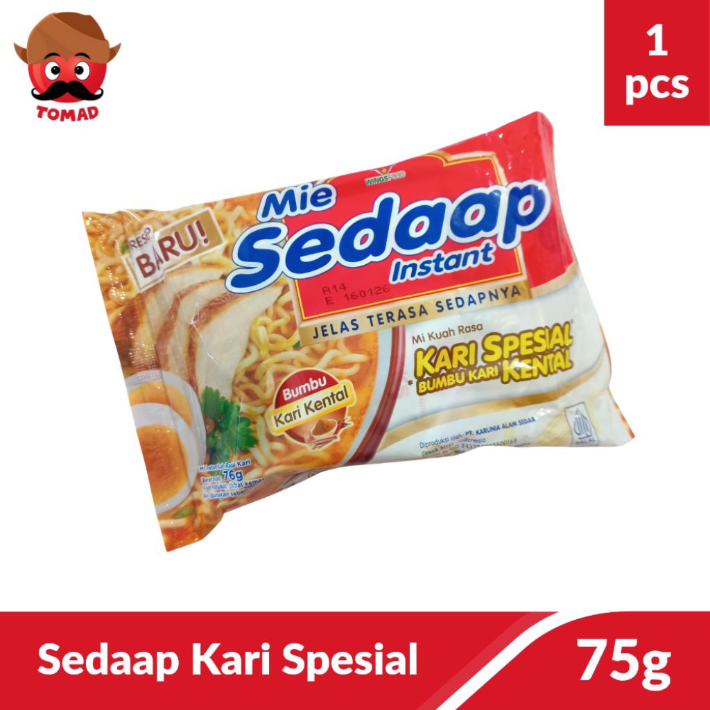 

MIE SEDAAP KARI SPESIAL MI KUAH INSTAN 75GR BY WINGSFOOD