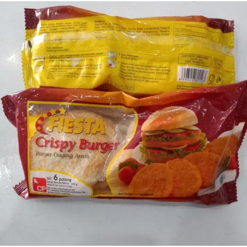 

Fiesta Crispy Burger | Burger Daging Ayam 360g