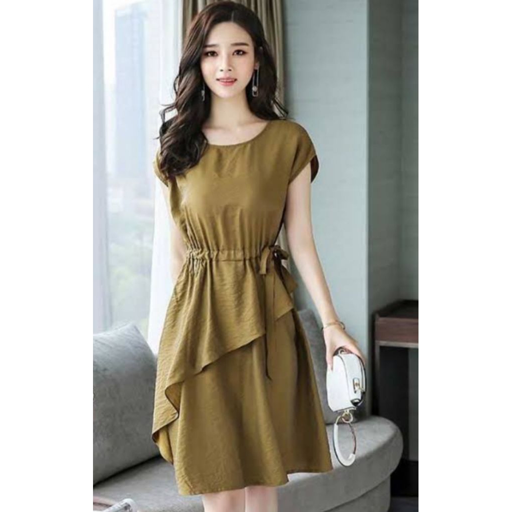 milea dres serut selutut dres rayon cantik wanita korea nyaman dan modis