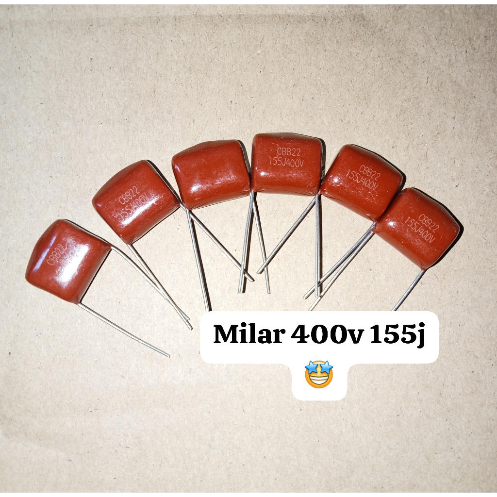 MILAR 155 J 400V MILAR 155 400V KAPASITOR  MYLAR 400 VOLT Original