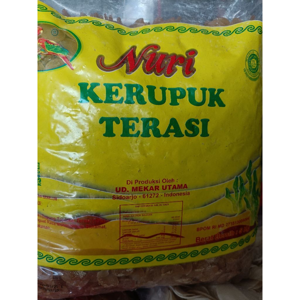 

kerupuk terasi nury ( harga ECER)