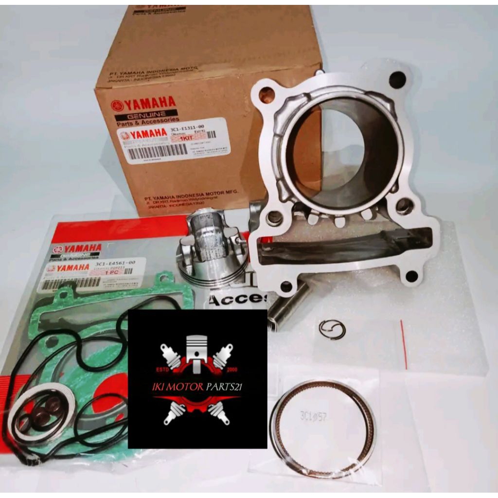 CYLINDER BLOK SEHER KOMPLIT YAMAHA VIXION OLD/LAMA/VIXION NEW/KODE 3C1 ORI-YGP