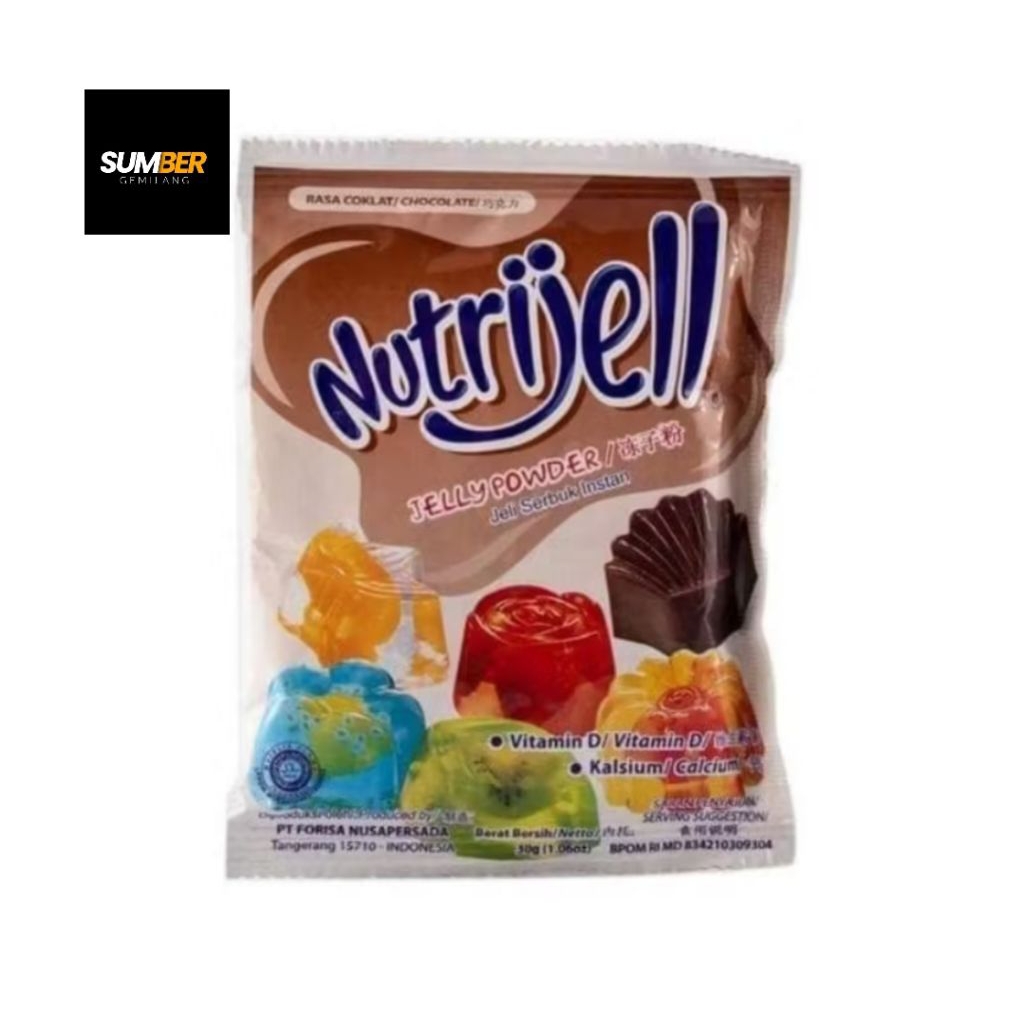 

Nutrijell cokelat 30 gram 1 box isi 12 sachet