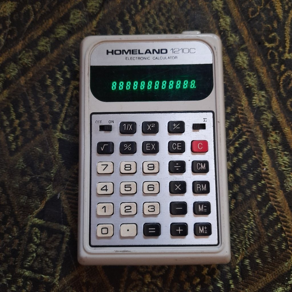 

TOSHIBA series HOMELAND 1210C vintage electronic calculator bekas fungsi normal