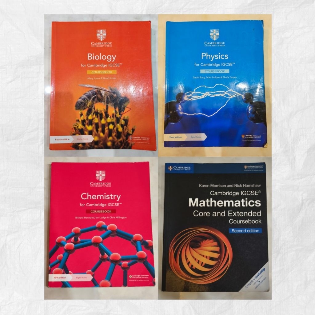 (PRELOVED) Buku Biology/Physics/Chemistry/Math for Cambridge IGCSE Coursebook ORIGINAL Fourth/Third/