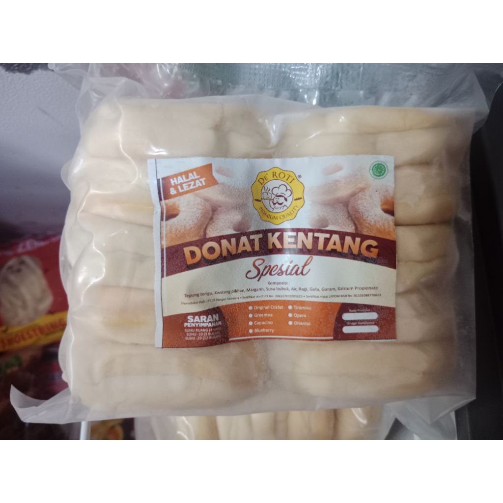 

de roti donut kentang ori isi 10/400gr