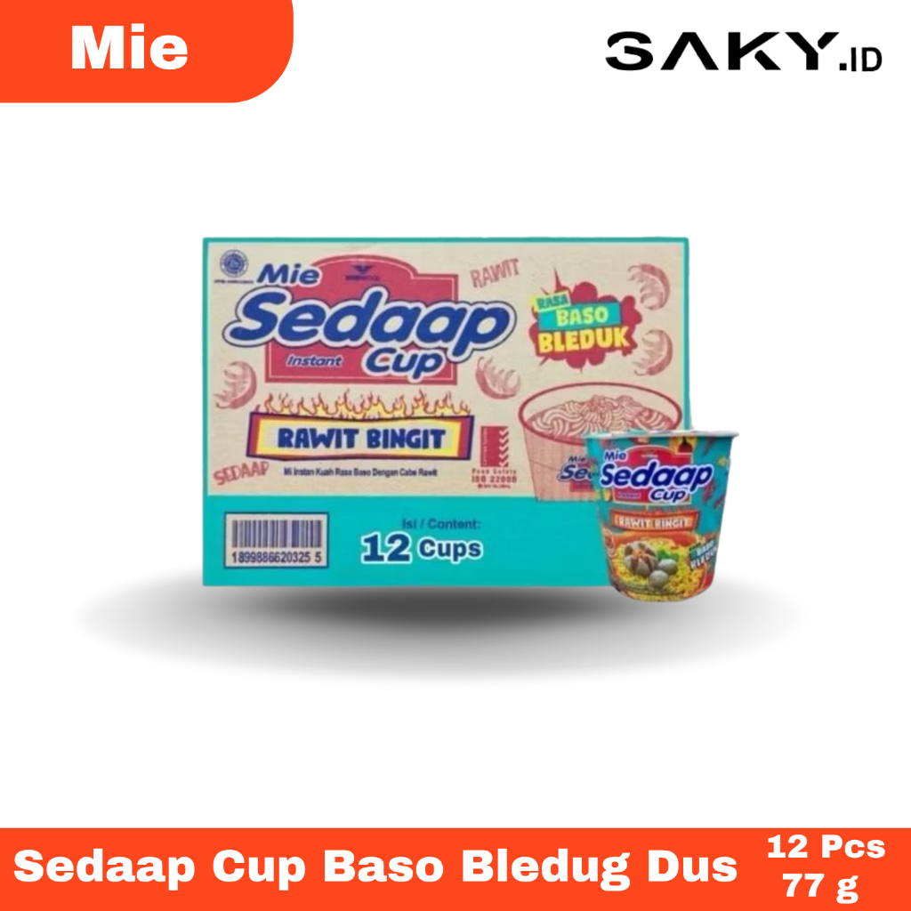 

Sedaap Mie instant Cup Baso Bleduk Dus Isi 12 Pcs