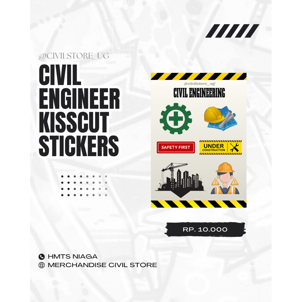 

Civil Engineer Kisscut Stickers