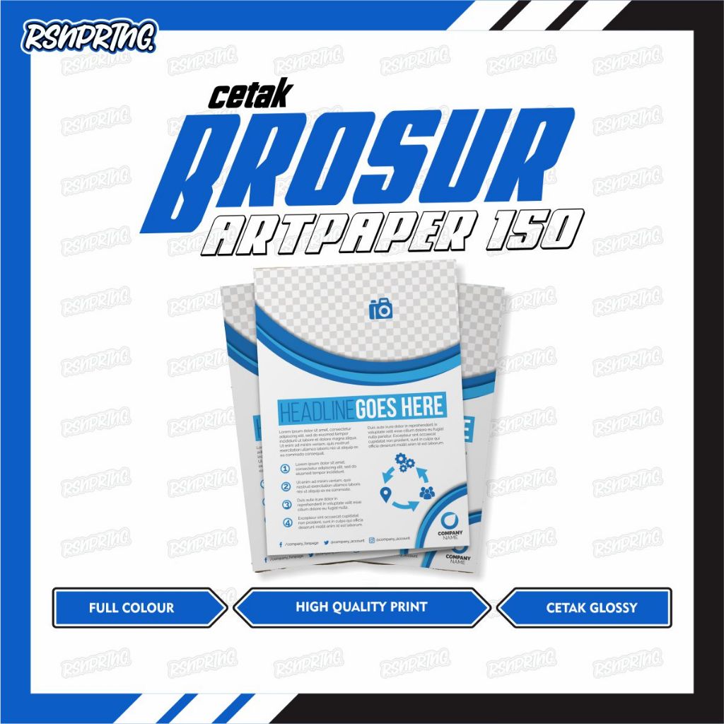 

Cetak Brosur Murah Art Paper 150gsm High Quality Print Free Desain