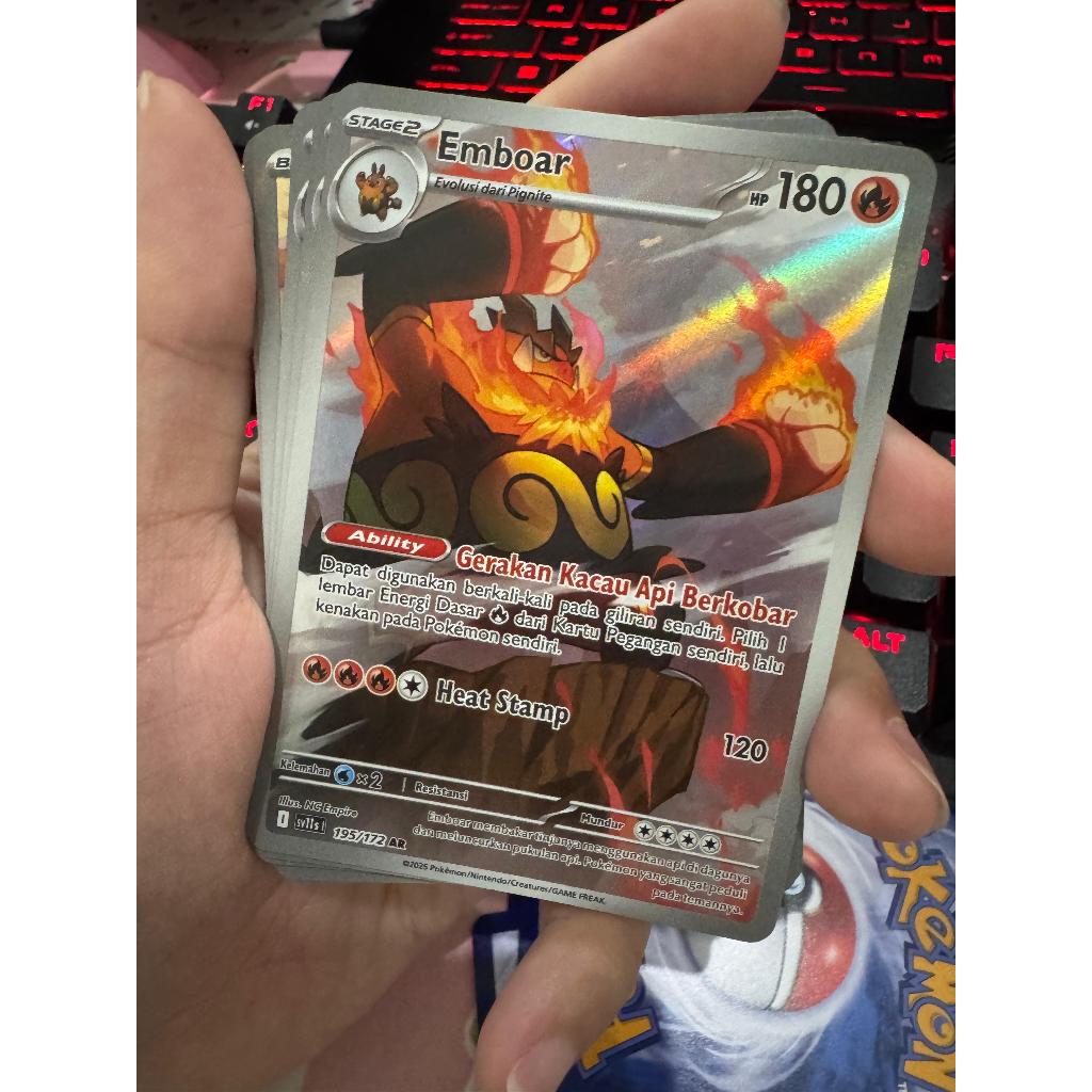 Pokemon TCG Indonesia SV11S Emboar 195/172 AR