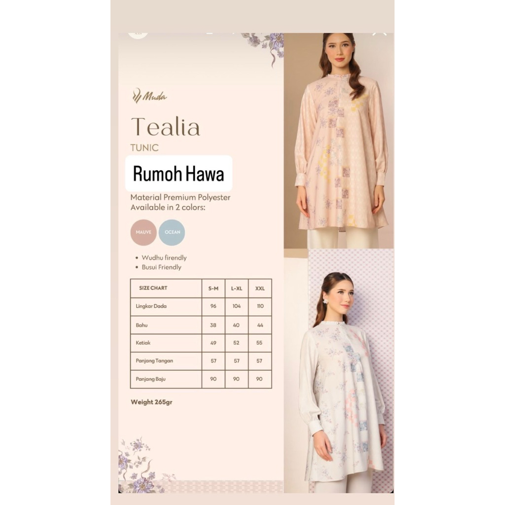 MUDA OFFICIAL TEALIA TUNIC - OCEAN