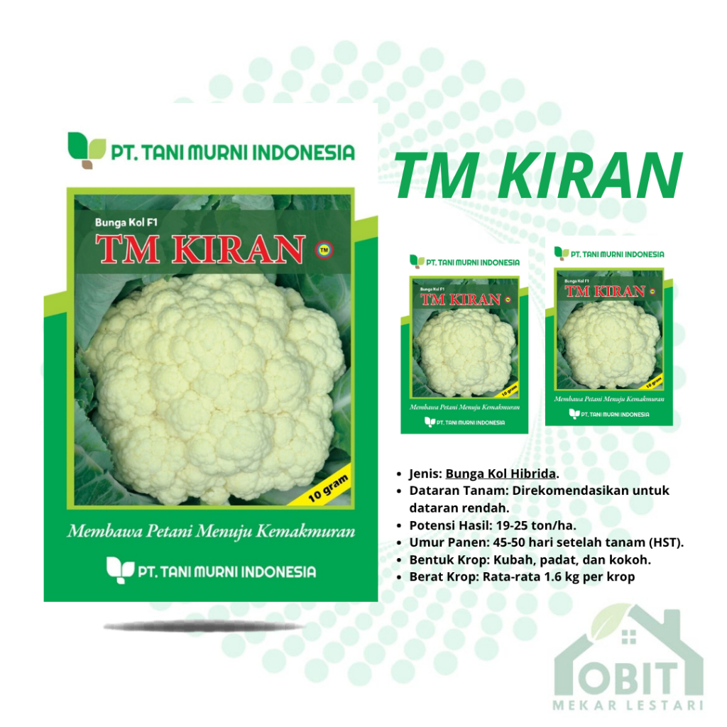 Tani Murni Benih Bunga Kol F1 TM KIRAN / TM KIRAN ORIGINAL TANI MURNI INDONESIA