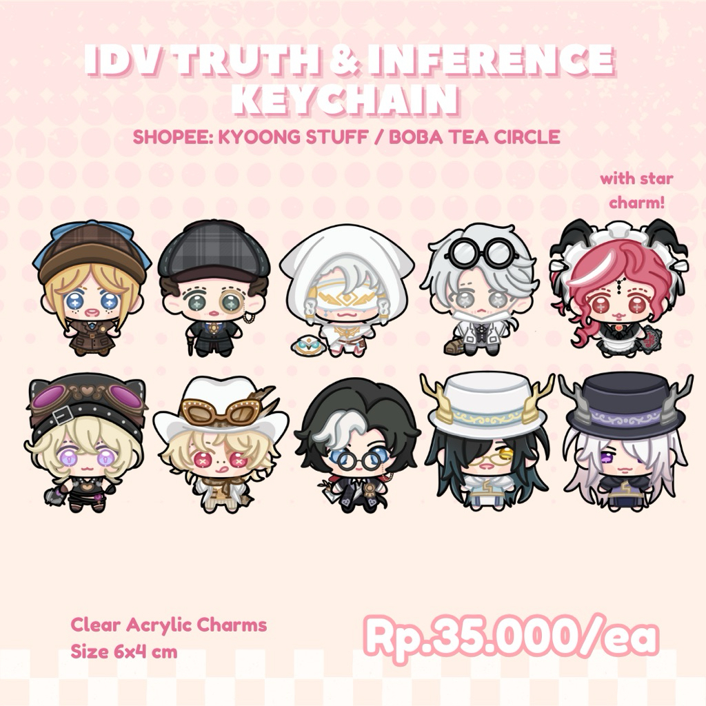 [READY STOCK] IDENTITY V IDV KEYCHAIN TRUTH & INFERENCE
