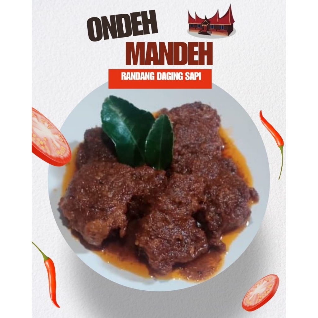 

rendang sapi bumbu hitam autentik asli minang