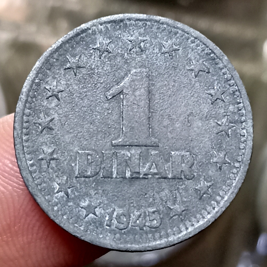 Koin Kuno Yugoslavia 1 Dinar Tahun 1945