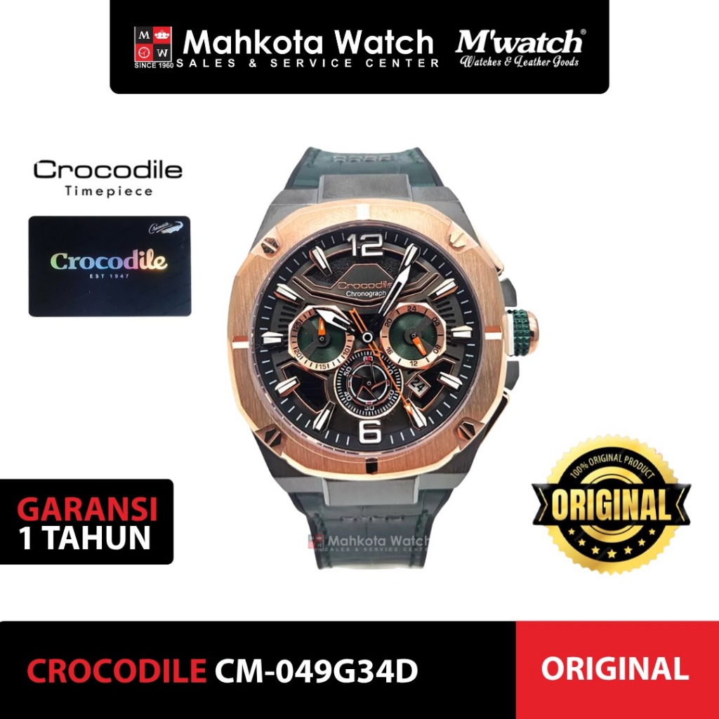 JAM TANGAN PRIA ORIGINAL CROCODILE CM-049G34B