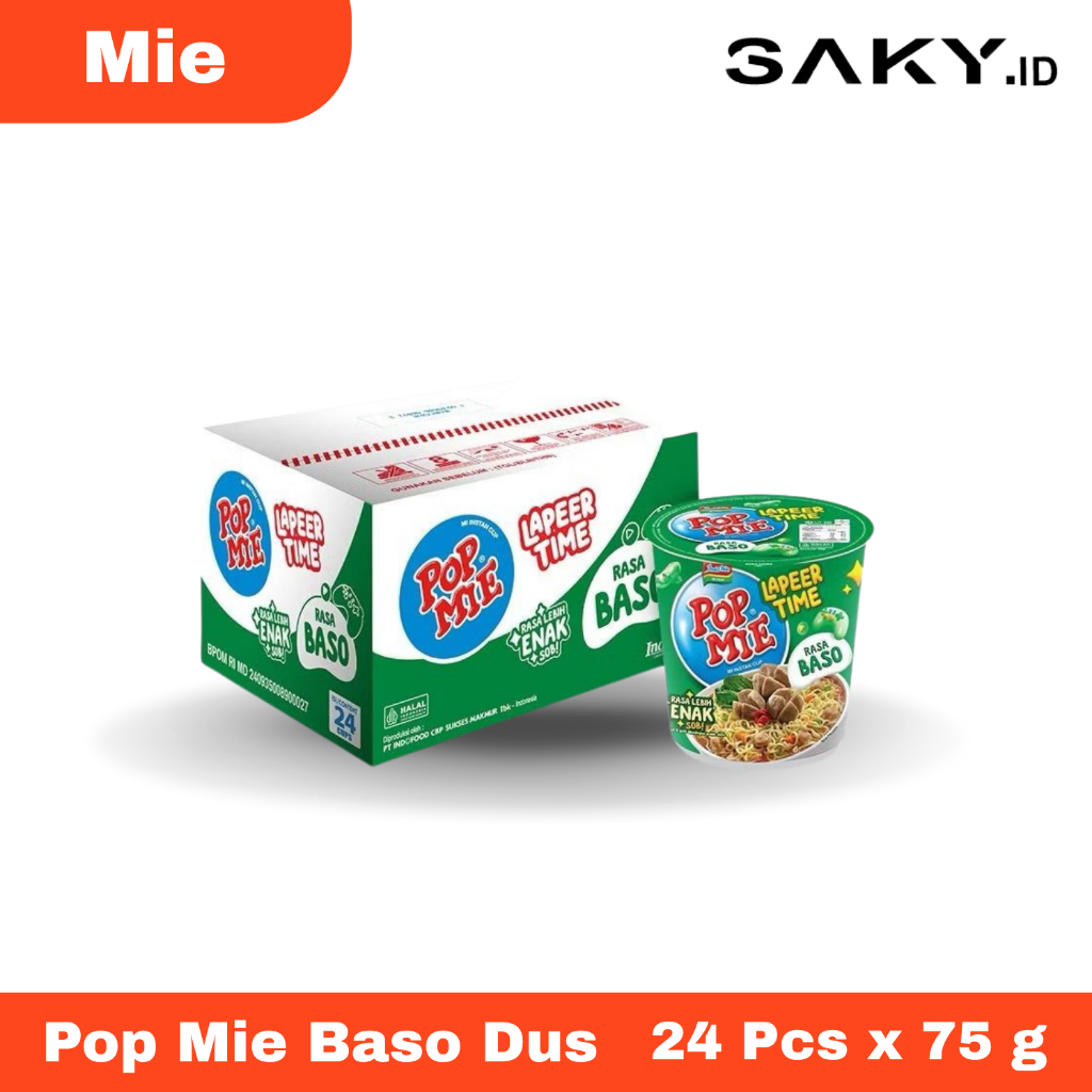 

Paket HEMAT Pop Mie Baso Snek Time Dus Isi 24 Pcs