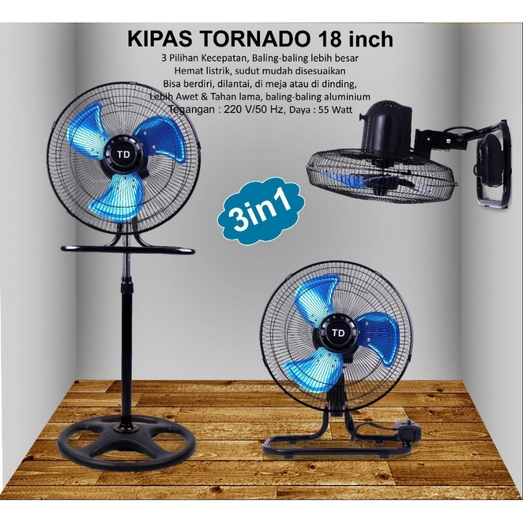 kipas angin tornado 18 inch