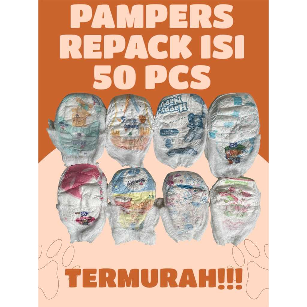 Popok Anak Isi 50 Pcs Tipe Celana Repack Termurah