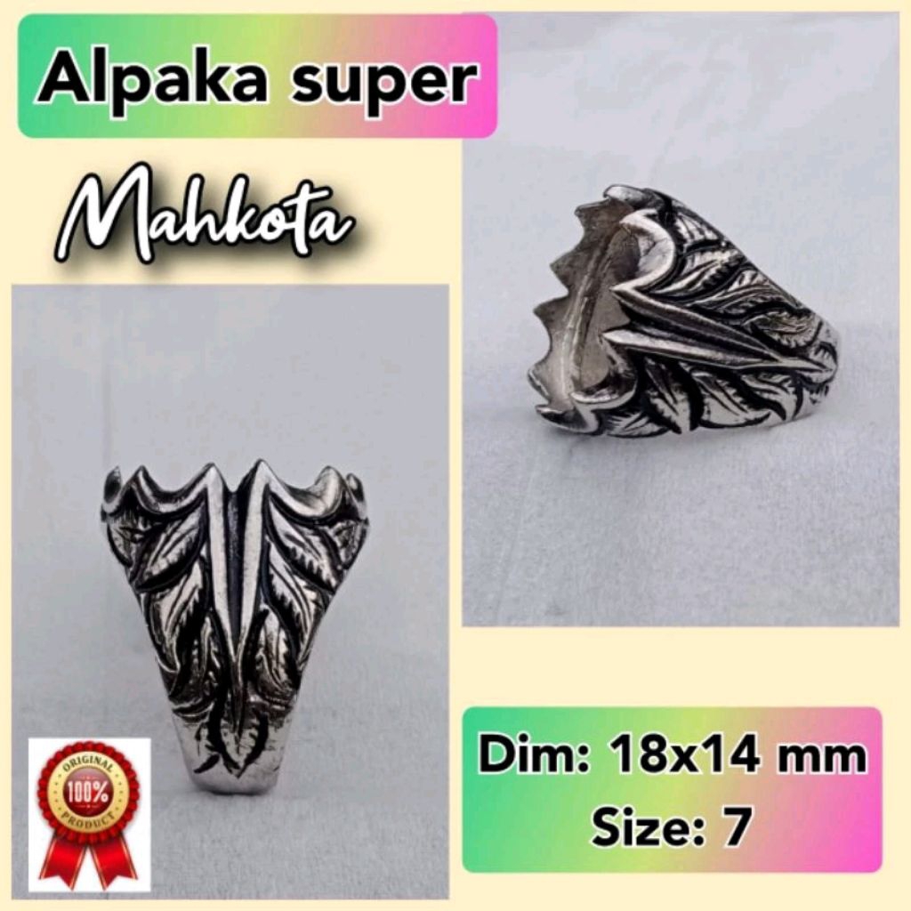 emban batu akik dan permata alpaka super ukir mahkota.06