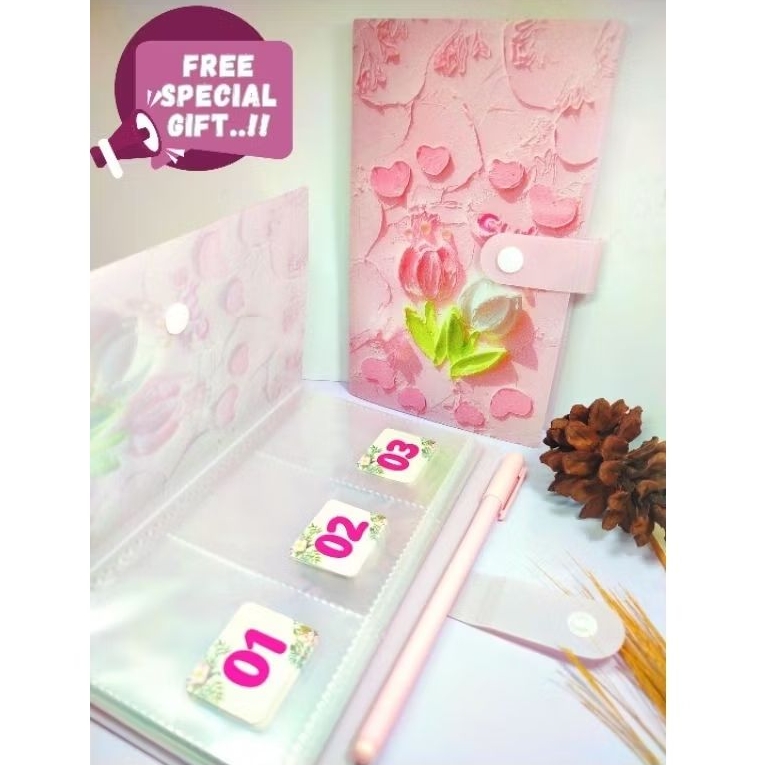 

Album menabung (saving album) 120 slot dengan stiker urut. Paket menabung Free gift!!