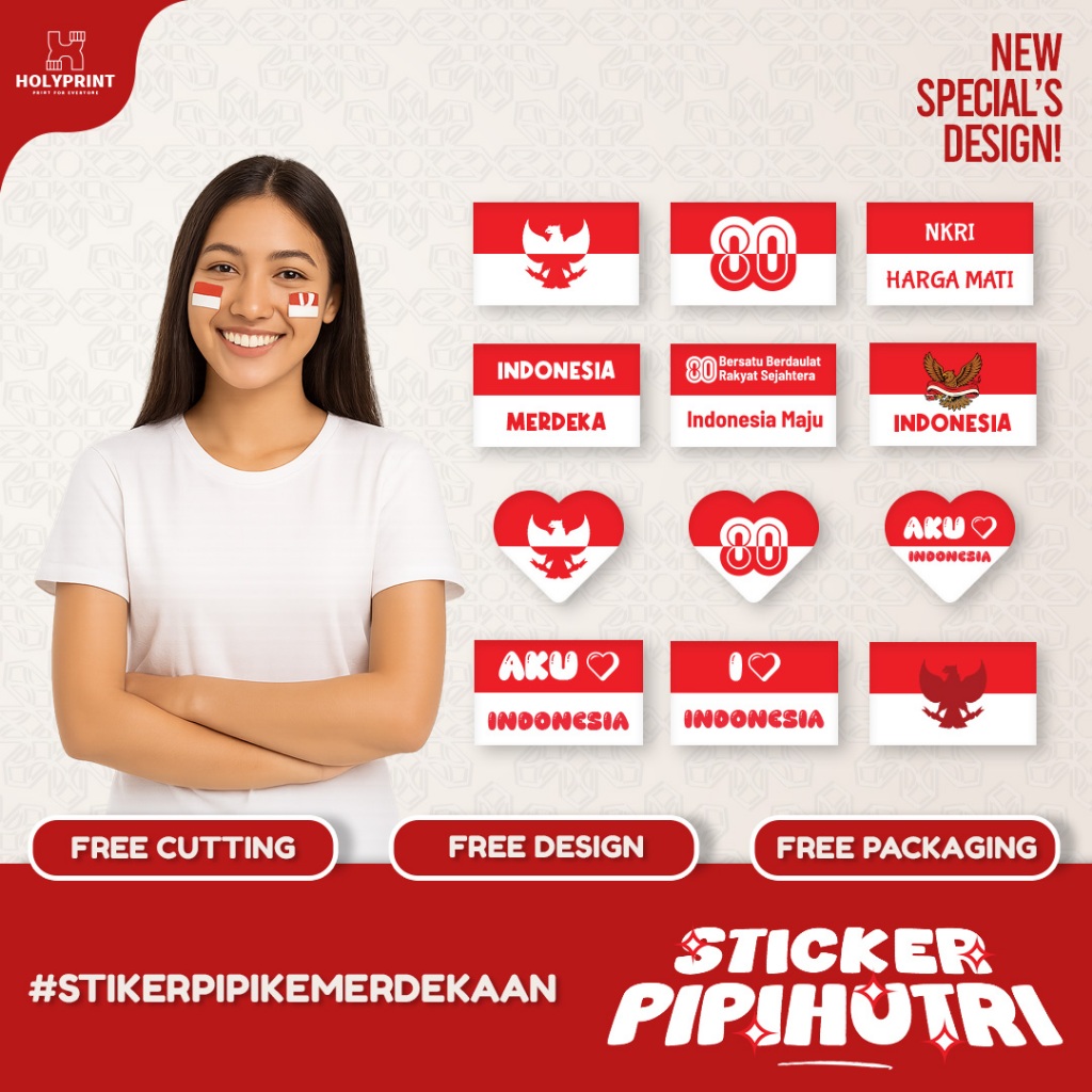 

Stiker Pipi Aksesoris Unik Spesial Kemerdekaan Indonesia - Stiker Chromo 17 Agustus Glossy