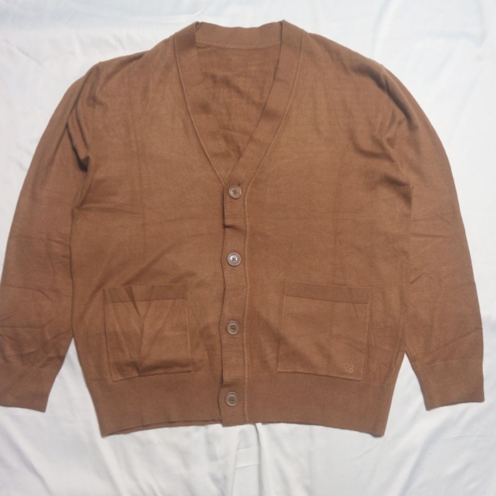 SONGZIO Cahmere Cardigan Adem  Lembut Halus Camel Outer Knitwear Sweater Sweatshirt Crewneck Rajut W