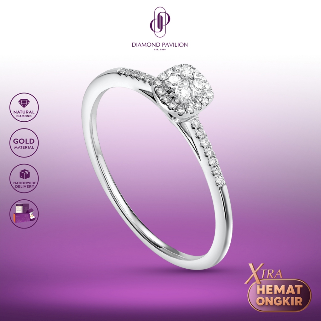Diamond Pavilion Cincin Emas Batu Berlian Ayesha Ring
