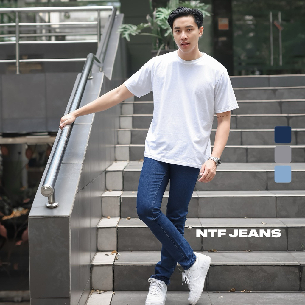 Celana NTF Jeans Pria (Denim Blue, Arctic Blue, Black Snow)