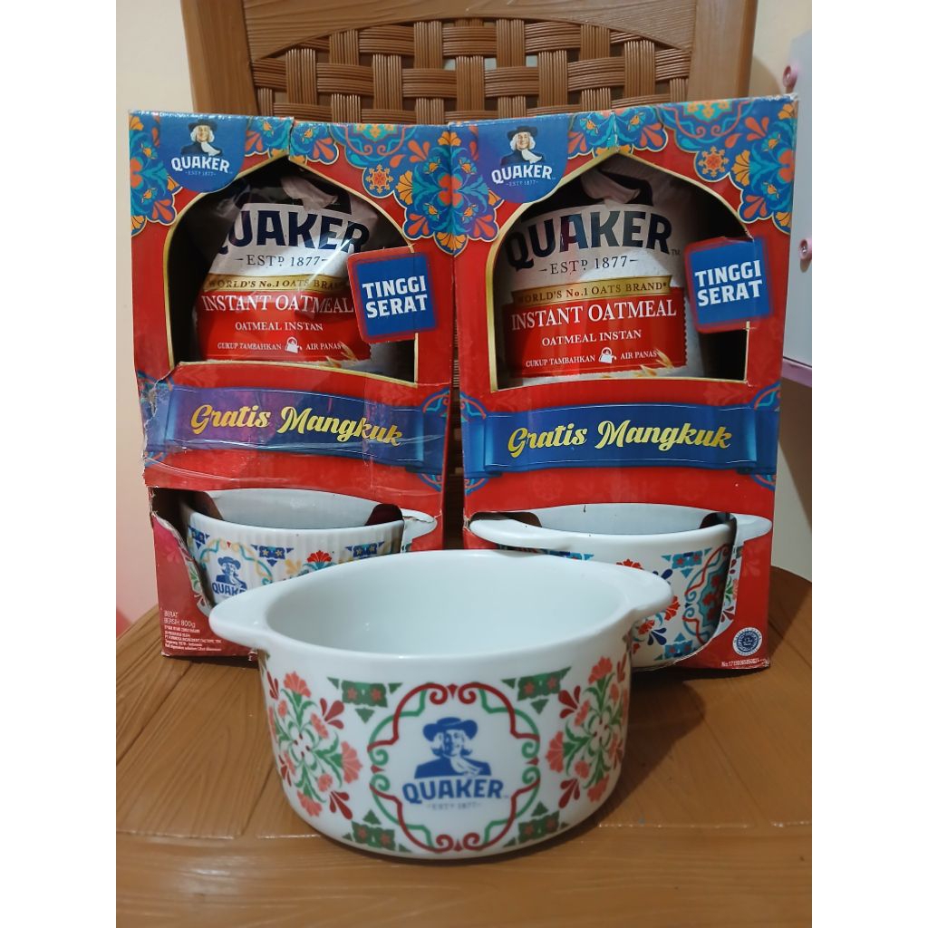 

Quaker instan 800 gr + Mangkok cantik