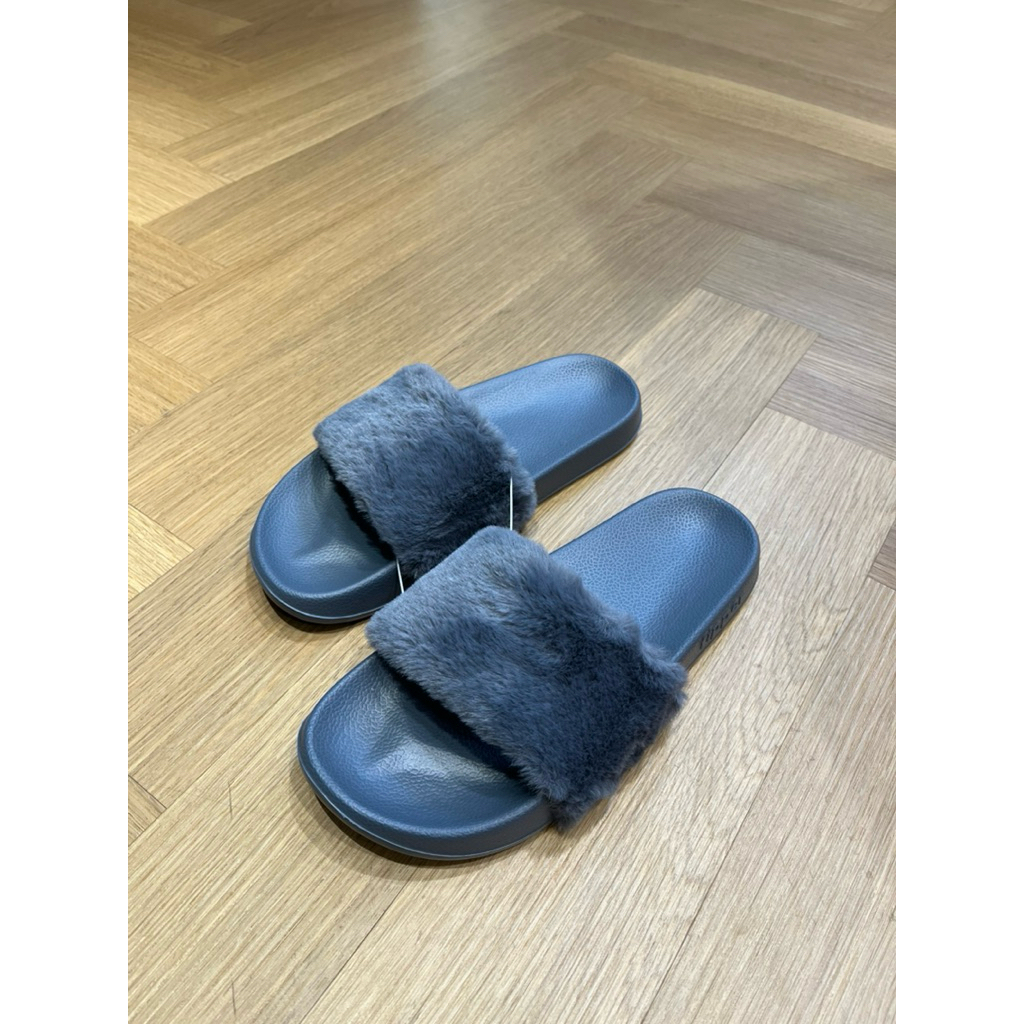 fipper slip on fluf-Dark grey