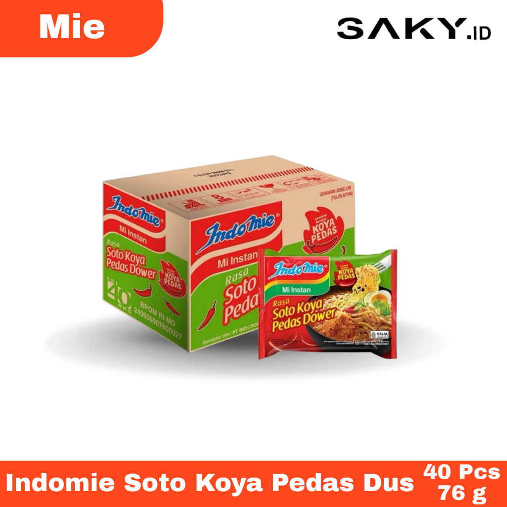 

Indomie Soto Koya Pedas Dower Dus Isi 40 Pcs