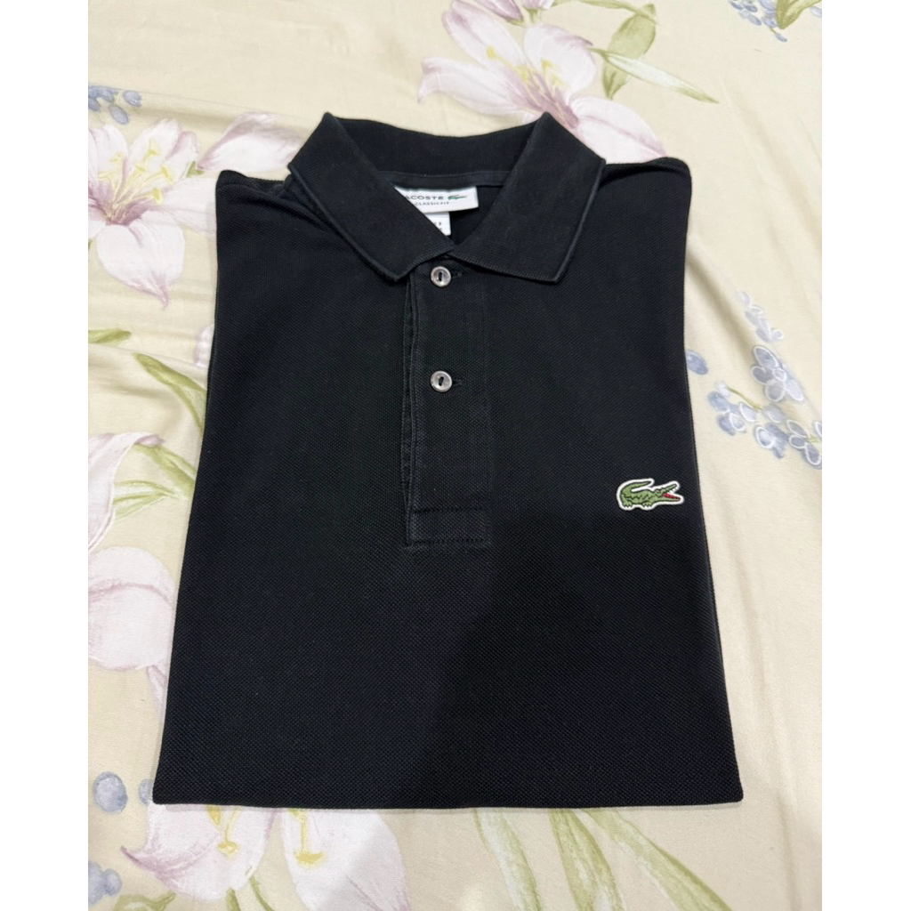 Lacoste Preloved Hitam S Classic Fit Polo Shirt