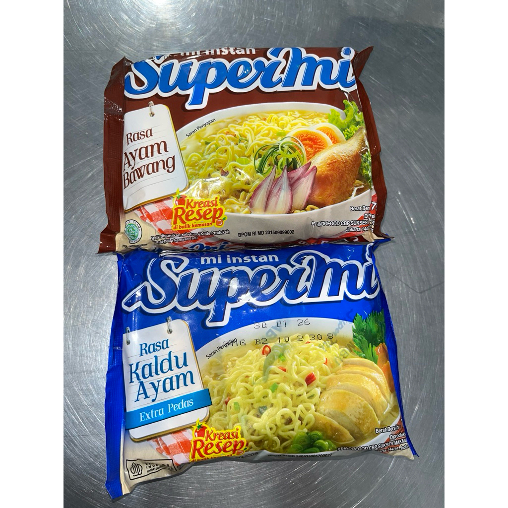 

Supermi rasa ayam bawang dan kaldu ayam 75g