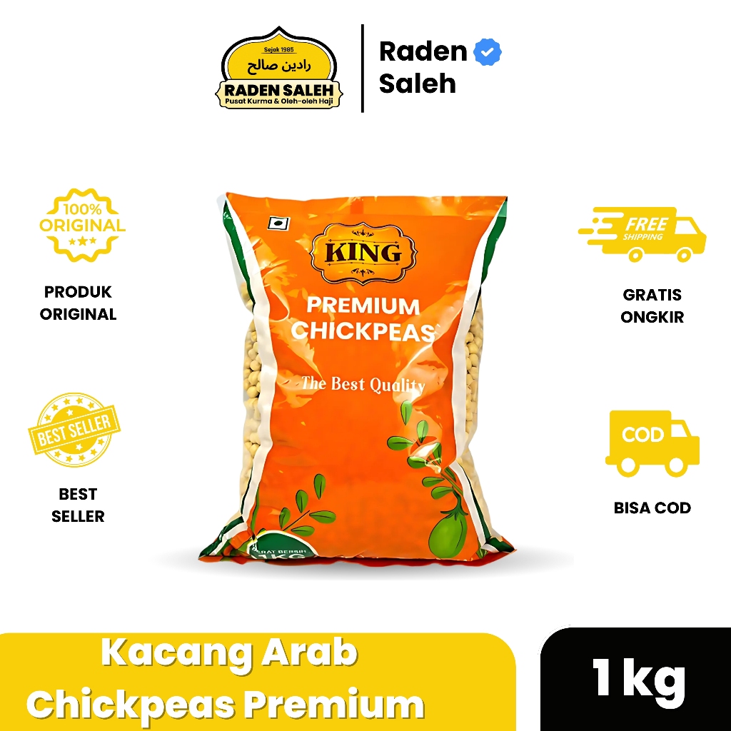 

Kacang Arab 1 Kg | King Premium Chickpeas | Kacang Arab ASLI | Oleh-oleh Haji dan Umroh