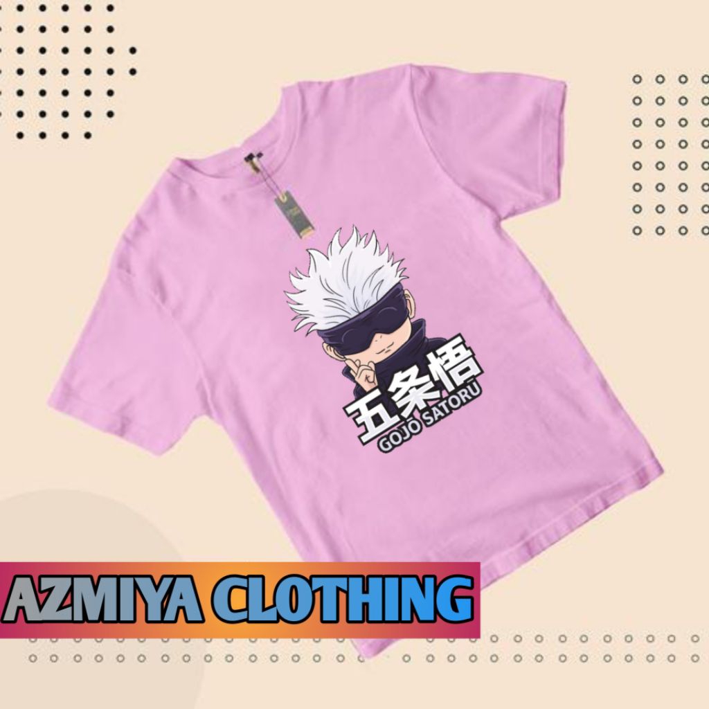 Baju kaos unisex anak laki-laki perempuan anime jepang gojo satoru