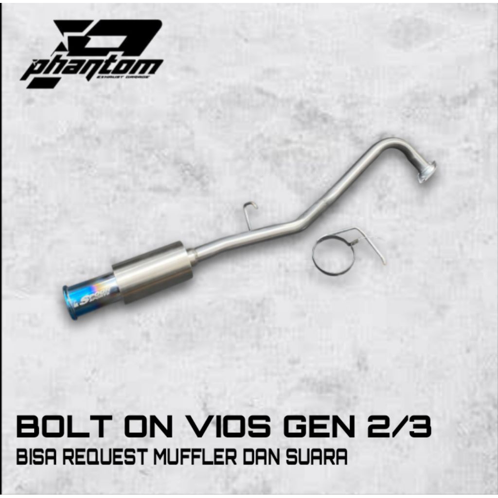KNALPOT BOLT ON VIOS GEN 2-3 PNP TINGGAL PASANG
