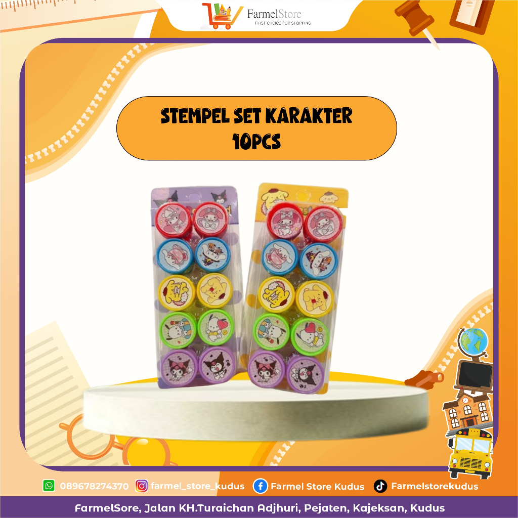 

STEMPEL/CAP/STAMP ANAK SET KARAKTER CAPYBARA