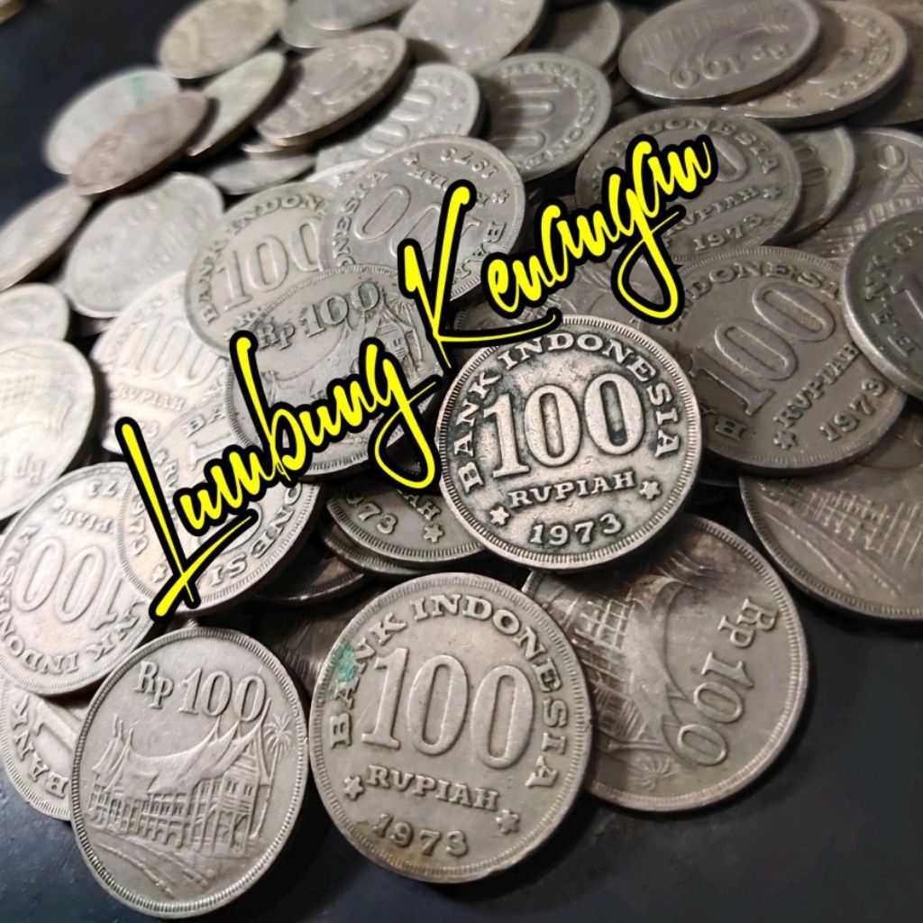 uang kuno koin 100 Rupiah tebal 1973