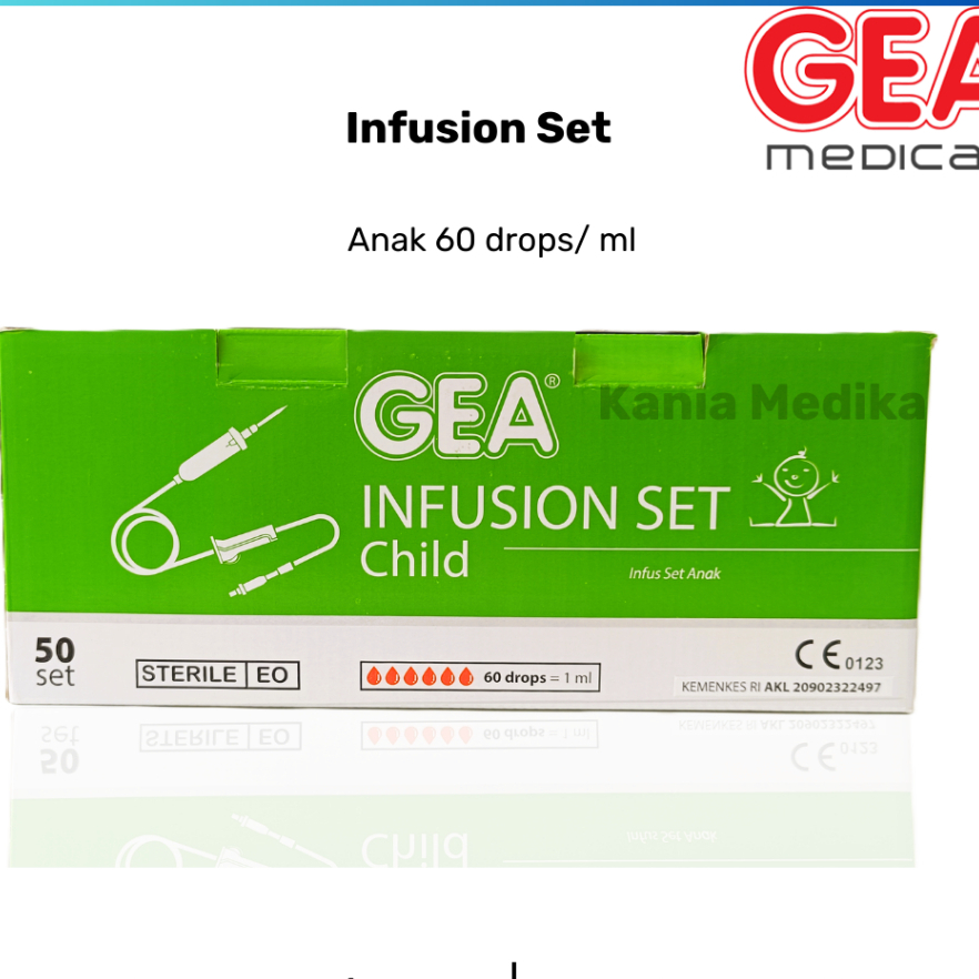 GEA Infus Set Anak Infusion Set Child Selang Infus BOX 50pcs