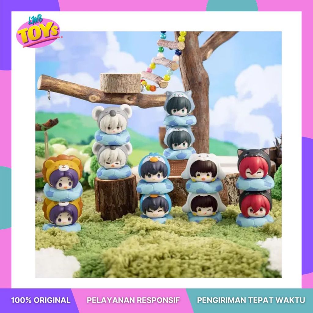 Blue Lock Animal series Jenga Blind Bag Official Merchandise - Per Box (1 Box isi 12 pcs)